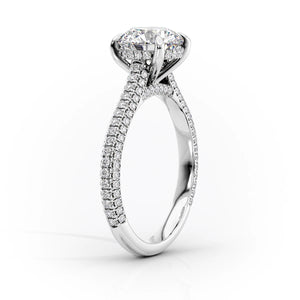 The Rachel Set With A 3.5 Carat Round Moissanite