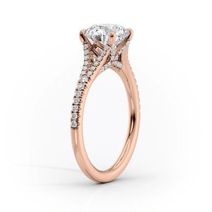 The Jade Set With A 1.5 Carat Cushion Moissanite