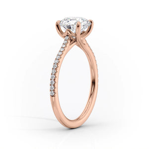 The Pave Lexie Set With A 2 Carat Emerald Lab Diamond