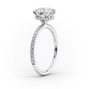 The Pave Alex Set With A 3 Carat Pear Lab Diamond