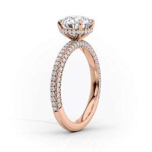 The Celine Set With A 2.5 Carat Cushion Moissanite