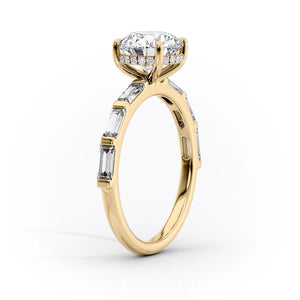 The Hailey Set With A 2 Carat Round Lab Diamond