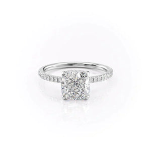 The Pave Aline Set With A 4 Carat Cushion Moissanite