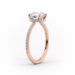 The Pave Aline Set With A 1 Carat Marquise Lab Diamond