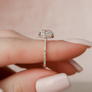 The Pave Aline Set With A 2 Carat Oval Lab Diamond