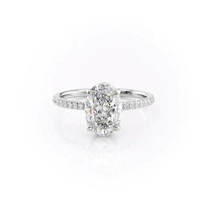The Pave Aline Set With A 2 Carat Oval Lab Diamond