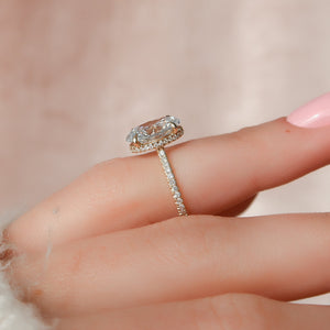The Pave Aline Set With A 2 Carat Oval Lab Diamond