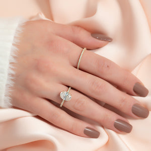 The Pave Aline Set With A 2 Carat Oval Lab Diamond