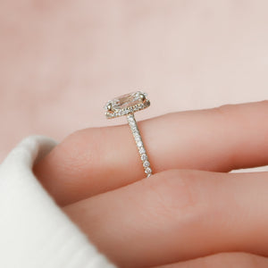 The Pave Aline Set With A 2 Carat Oval Lab Diamond