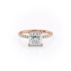 The Pave Aline Set With A 3.5 Carat Princess Moissanite