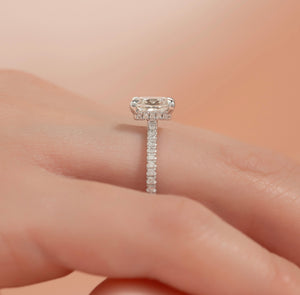 The Pave Aline Set With A 2 Carat Princess Lab Diamond