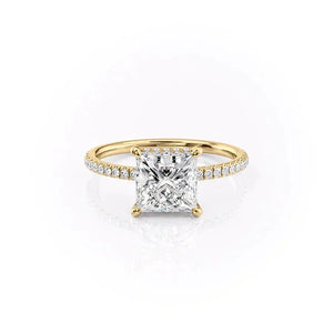 The Pave Aline Set With A Princess Moissanite