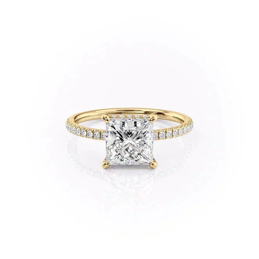 The Pave Aline Set With A 5 Carat Princess Moissanite