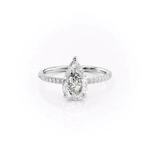 The Pave Aline Set With A 5 Carat Pear Moissanite