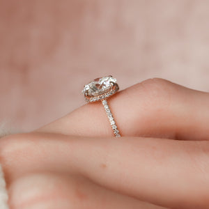 The Pave Aline Set With A 2 Carat Round Lab Diamond