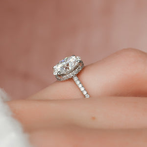 The Pave Aline Set With A 1 Carat Round Lab Diamond