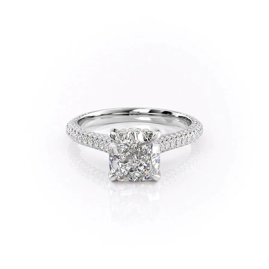The Rachel Set With A 1 Carat Cushion Lab Diamond