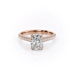 The Rachel Set With A 2 Carat Elongated Cushion Lab Diamond
