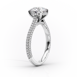 The Rachel Set With A 4 Carat Marquise Moissanite