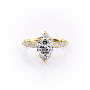 The Rachel Set With A 3.5 Carat Marquise Moissanite