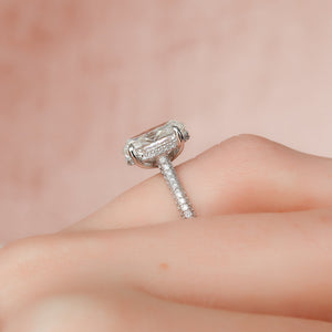 The Rachel Set With A 3 Carat Oval Lab Diamond