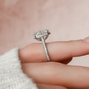 The Rachel Set With A 3 Carat Oval Lab Diamond