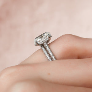 The Rachel Set With A Oval Lab Diamond