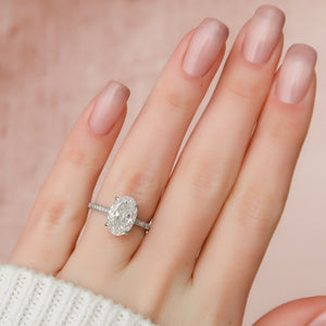 The Rachel Set With A Oval Lab Diamond