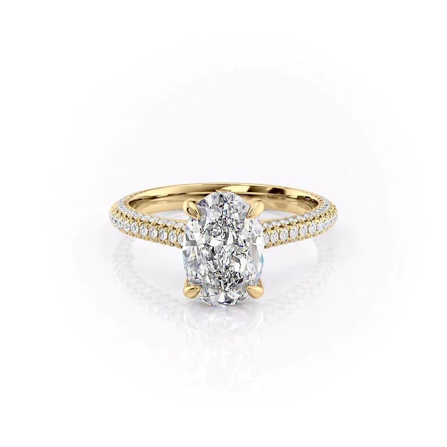 The Rachel Set With A 2 Carat Oval Lab Diamond