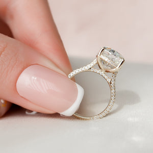 The Rachel Set With A 2 Carat Oval Lab Diamond