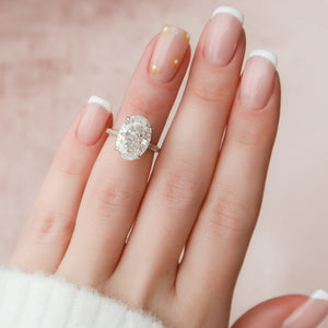 The Rachel Set With A 2 Carat Oval Lab Diamond