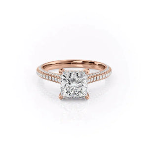 The Rachel Set With A 4.5 Carat Princess Moissanite