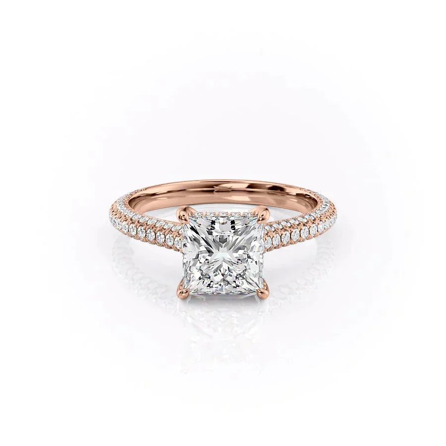 The Rachel Set With A 3 Carat Princess Moissanite