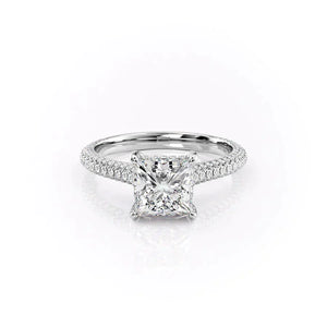 The Rachel Set With A 1.5 Carat Princess Moissanite