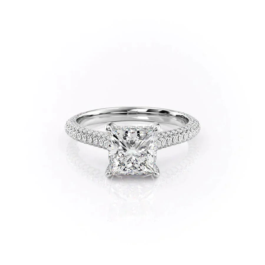 The Rachel Set With A 2.5 Carat Princess Moissanite