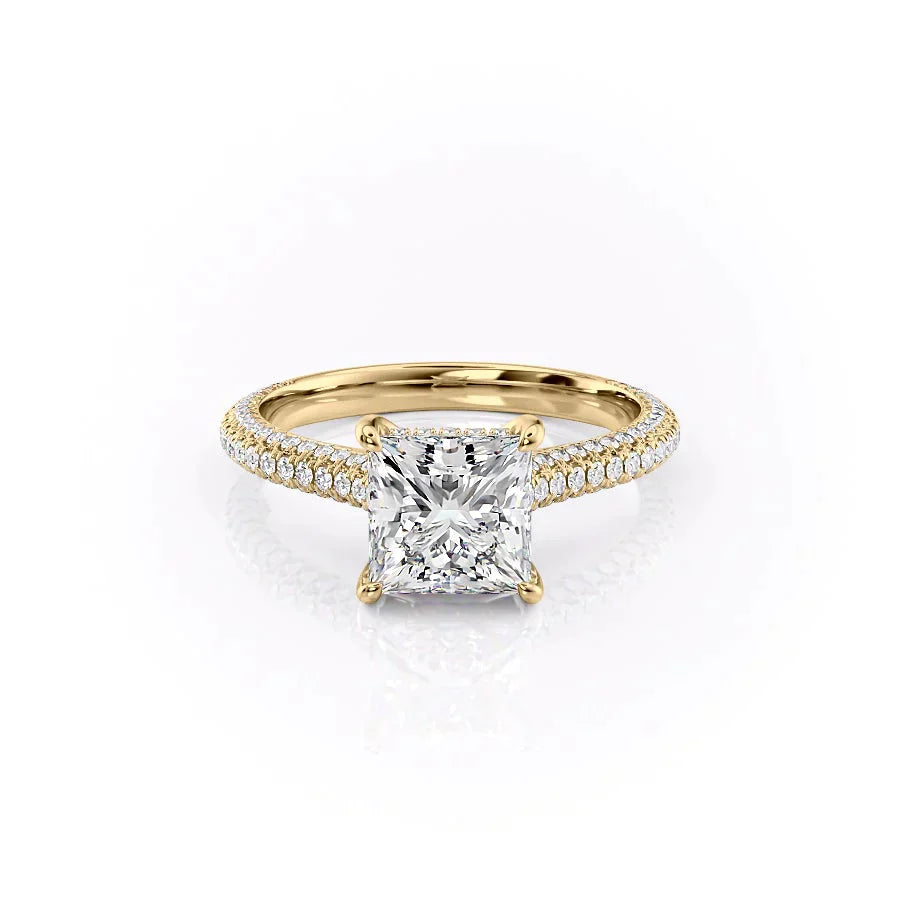 The Rachel Set With A 1 Carat Princess Moissanite