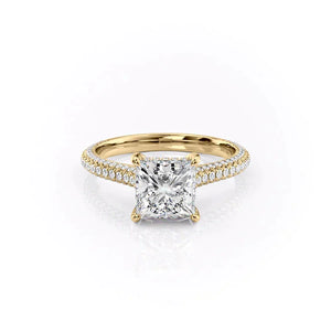 The Rachel Set With A 3 Carat Princess Moissanite