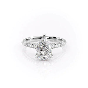 The Rachel Set With A 4.5 Carat Pear Moissanite