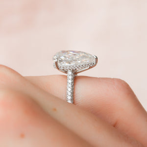 The Rachel Set With A 3 Carat Pear Lab Diamond