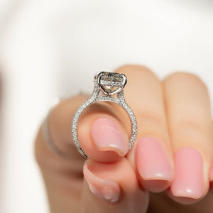 The Rachel Set With A 3 Carat Pear Lab Diamond