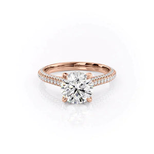 The Rachel Set With A 4 Carat Round Moissanite