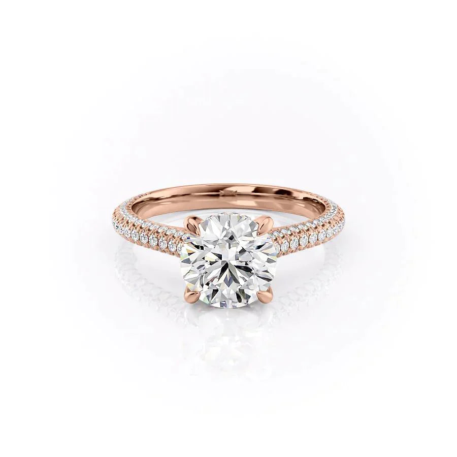 The Rachel Set With A 1 Carat Round Moissanite