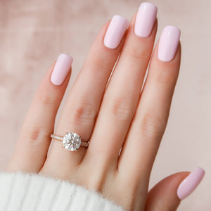 The Rachel Set With A 3 Carat Round Lab Diamond