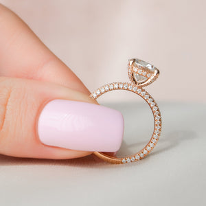 The Rachel Set With A Round Lab Diamond