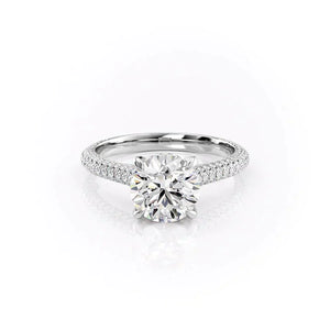 The Rachel Set With A 1 Carat Round Moissanite