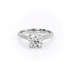 The Rachel Set With A Round Moissanite