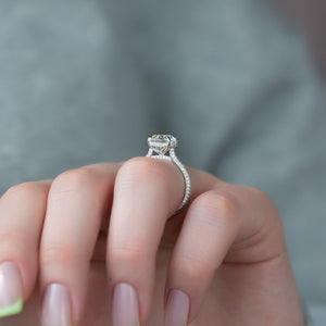The Rachel Set With A 2 Carat Round Lab Diamond