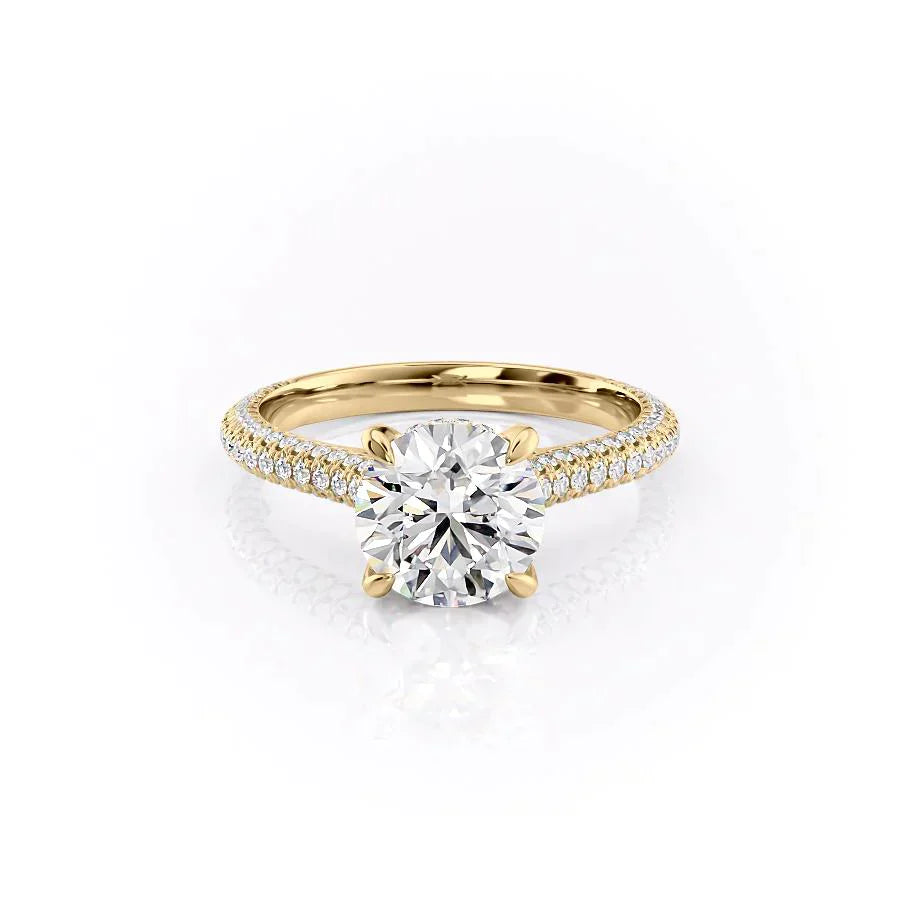 The Rachel Set With A 3.5 Carat Round Moissanite