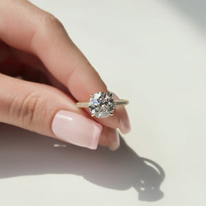The Rachel Set With A 1 Carat Round Lab Diamond