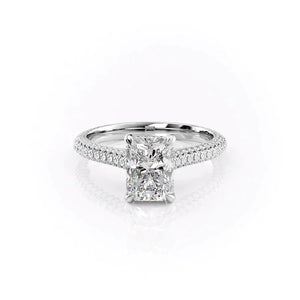 The Rachel Set With A 1.5 Carat Radiant Moissanite